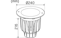 Spot Up Multi 230V 3000K 38W IP67