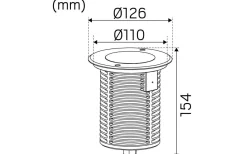 Hidealite Spot Up Multi 230V 3000K 17W IP67* Markbelysning