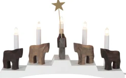 Star Trading Staffans Fålar Adventsljusstake Vit 29cm* Visa Alla Adventsljusstakar|Adventsljusstakar 0-30 Cm