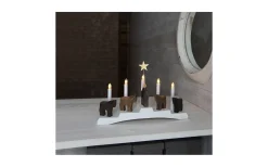 Star Trading Staffans Fålar Adventsljusstake Vit 29cm* Visa Alla Adventsljusstakar|Adventsljusstakar 0-30 Cm