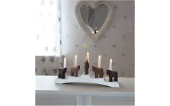 Star Trading Staffans Fålar Adventsljusstake Vit 29cm* Visa Alla Adventsljusstakar|Adventsljusstakar 0-30 Cm