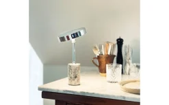 Uppladdningsbara Lampor Inomhus|Bordslampor<Dyberg Larsen Starlight Uppladdningsbar Bordslampa 25cm LED 3000K 2W Krom/Grå Marmor