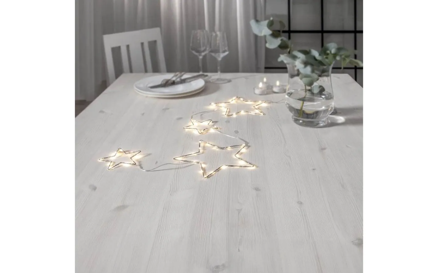 Star Trading Stars Dew Drop Ljusslinga 1,05m Varmvit* Inomhusdekorationer Batteri