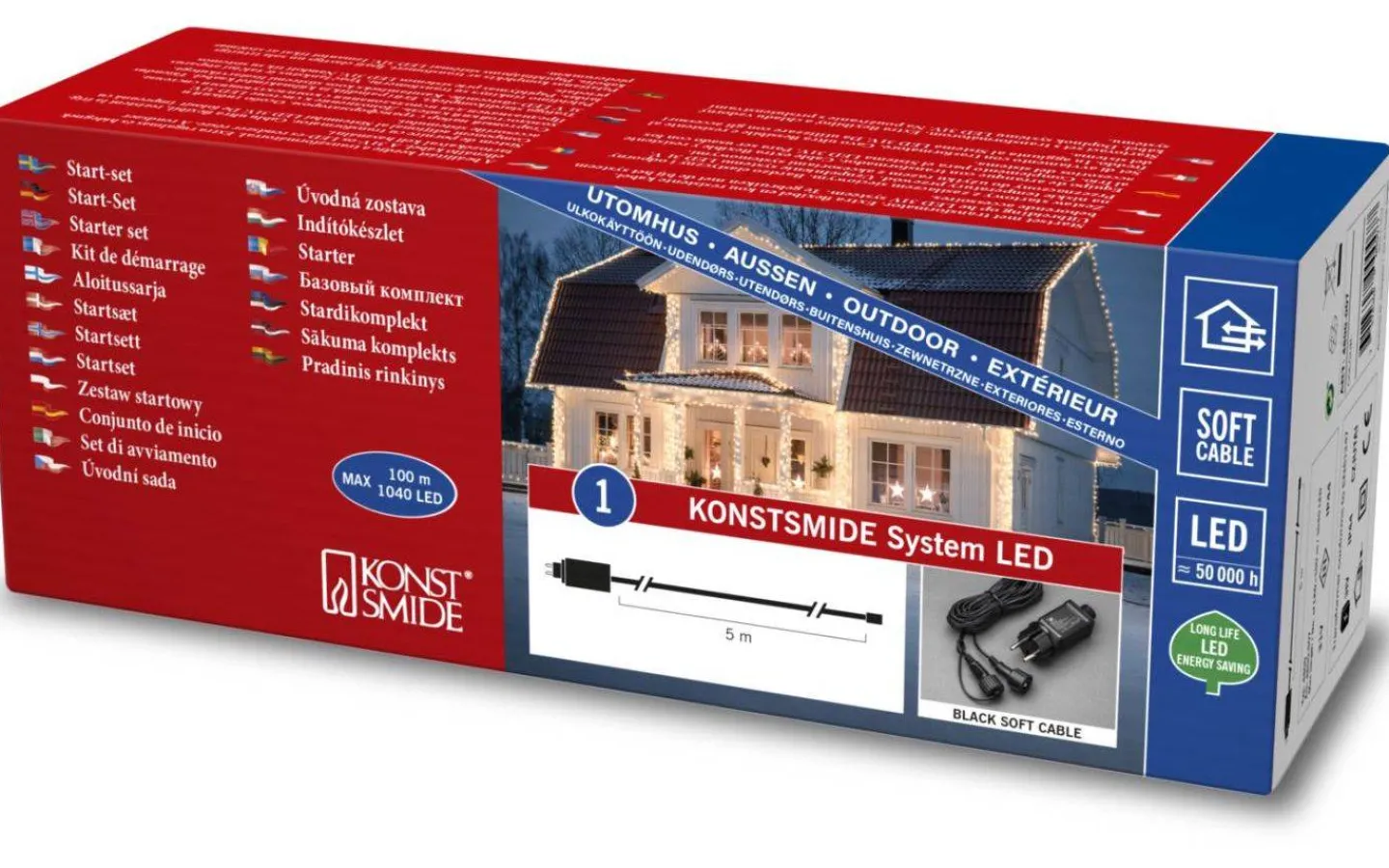 Konstsmide Startkabel System LED 31V IP44, Svart* System 31V Konstsmide