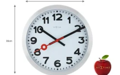 Station Väggklocka Ø30cm Vit