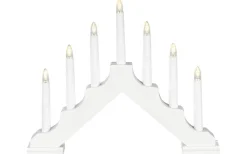 Batteridrivna Adventsljusstakar|Visa Alla Adventsljusstakar<Konstsmide Stella Batteridriven Adventsljusstake LED 28cm Vit