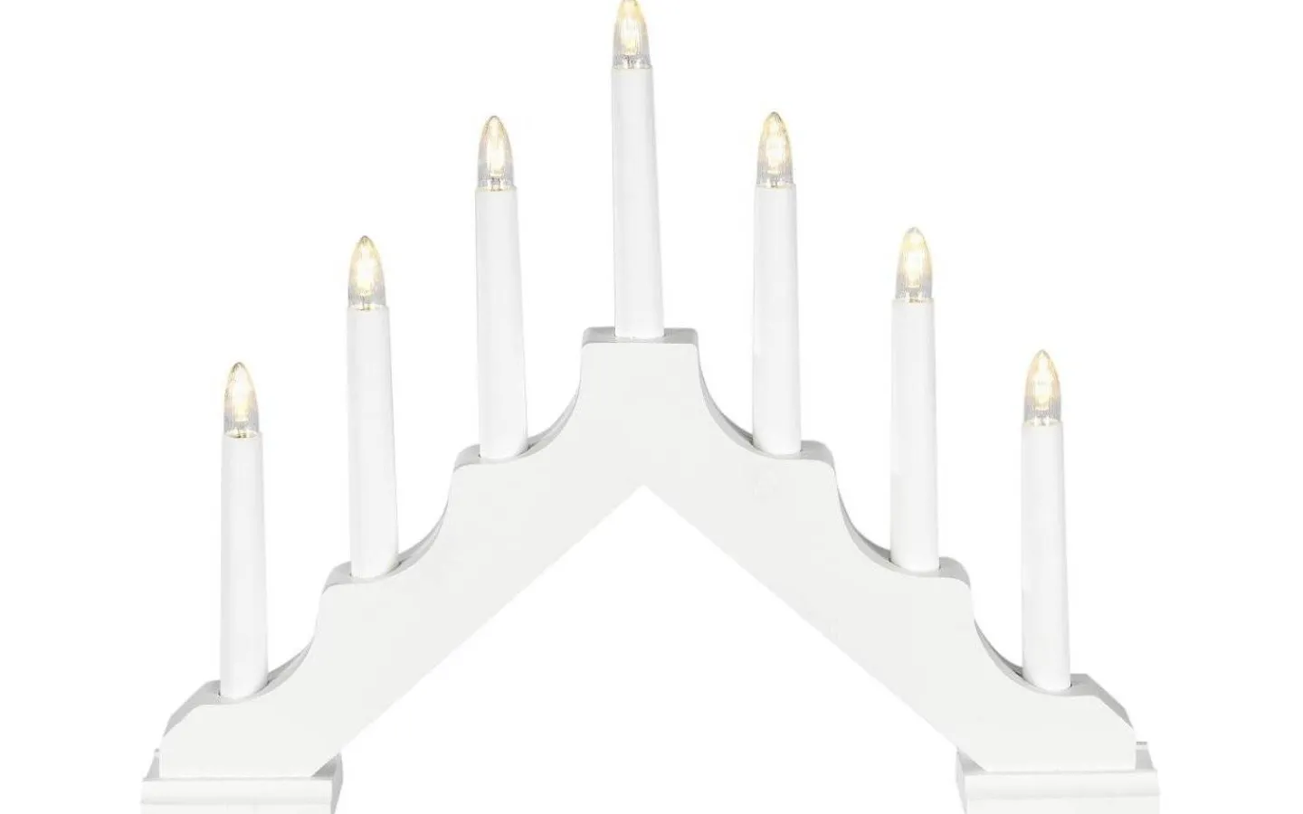 Batteridrivna Adventsljusstakar|Visa Alla Adventsljusstakar<Konstsmide Stella Batteridriven Adventsljusstake LED 28cm Vit