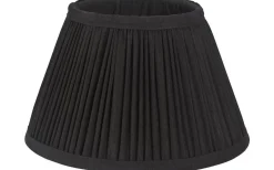 Enfärgade Runda Lampskärmar|Plisserade Lampskärmar<PR Home Stella Lampskärm Ø25cm Svart