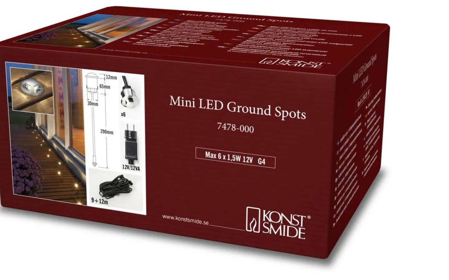Konstsmide Sten Decklight 12V G4 6-Pack 12V System* System Konstsmide 12V