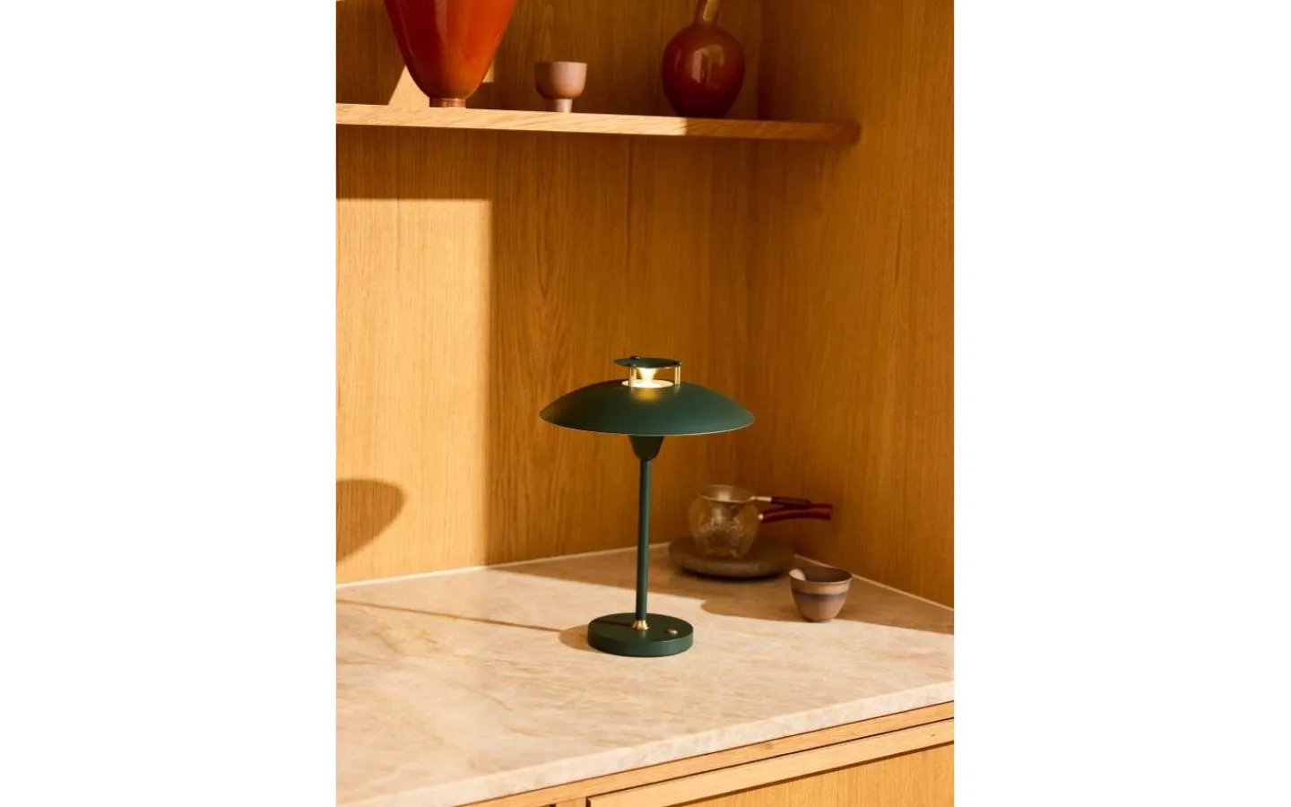 Halo Design Stepp 1-2-3 Uppladdningsbar Bordslampa LED 2,5W 2700K 28cm Dark Green IP54* Uppladdningsbara Lampor Utomhus|Uppladdningsbara Lampor Utomhus