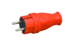 Malmbergs Stickpropp, Gummi, Med jord, Orange, IP44* Cee,Skarvkabel,Central,Dimmrar