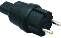 Stickpropp till belysningskedja, Utan jord, Svart