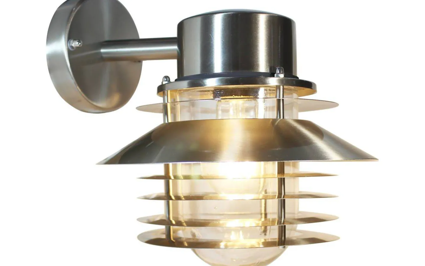 Vägglyktor<Llitt Stig Down Vägglykta E27 Borstad Stål IP44