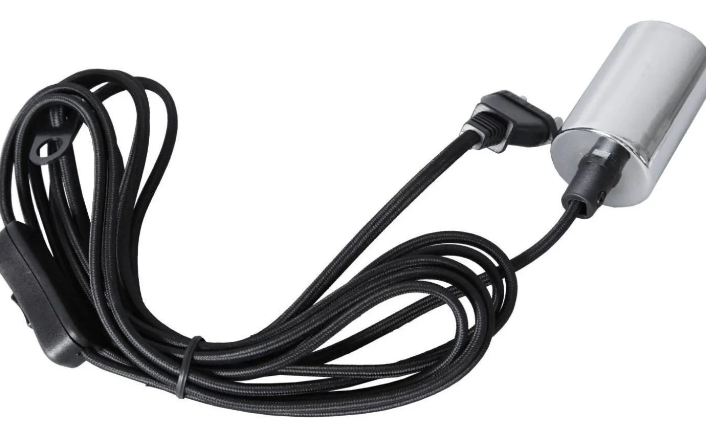 Stil Pendel E27 med 3,5m textilkabel Krom