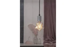 Stil Pendel E27 med 3,5m textilkabel Krom