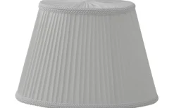 Plisserade Lampskärmar<Hallbergs Stilskärm Satin Oval Lampskärm 25cm Plisserad Offwhite