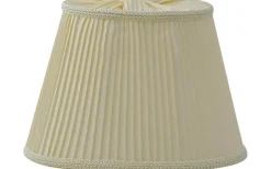 Plisserade Lampskärmar<Hallbergs Stilskärm Satin Oval Lampskärm 20cm Plisserad Beige