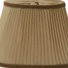 Stilskärm Satin Oval Lampskärm 25cm Plisserad Guld