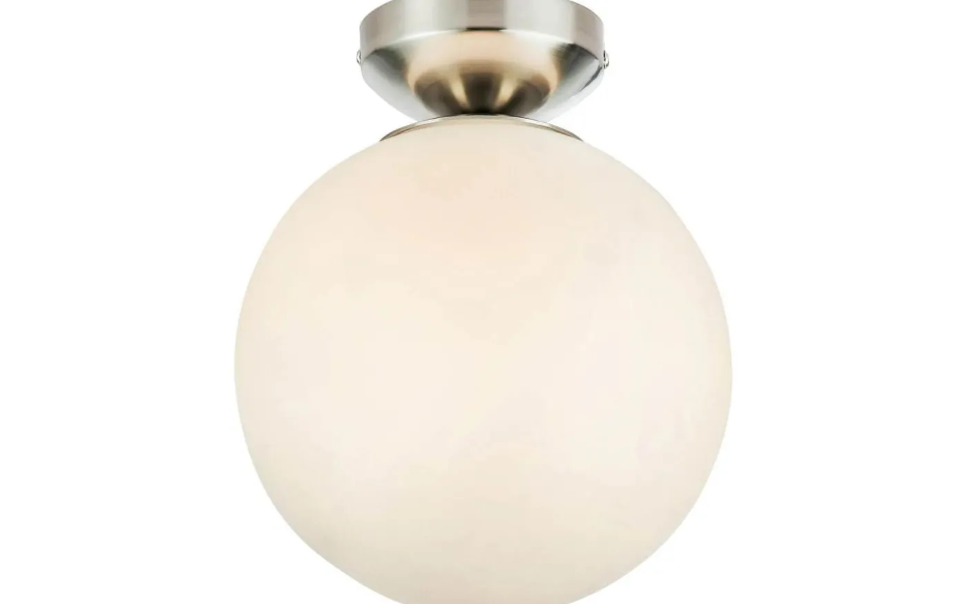 Stintino Plafond 20cm Vit/Satinnickel IP44