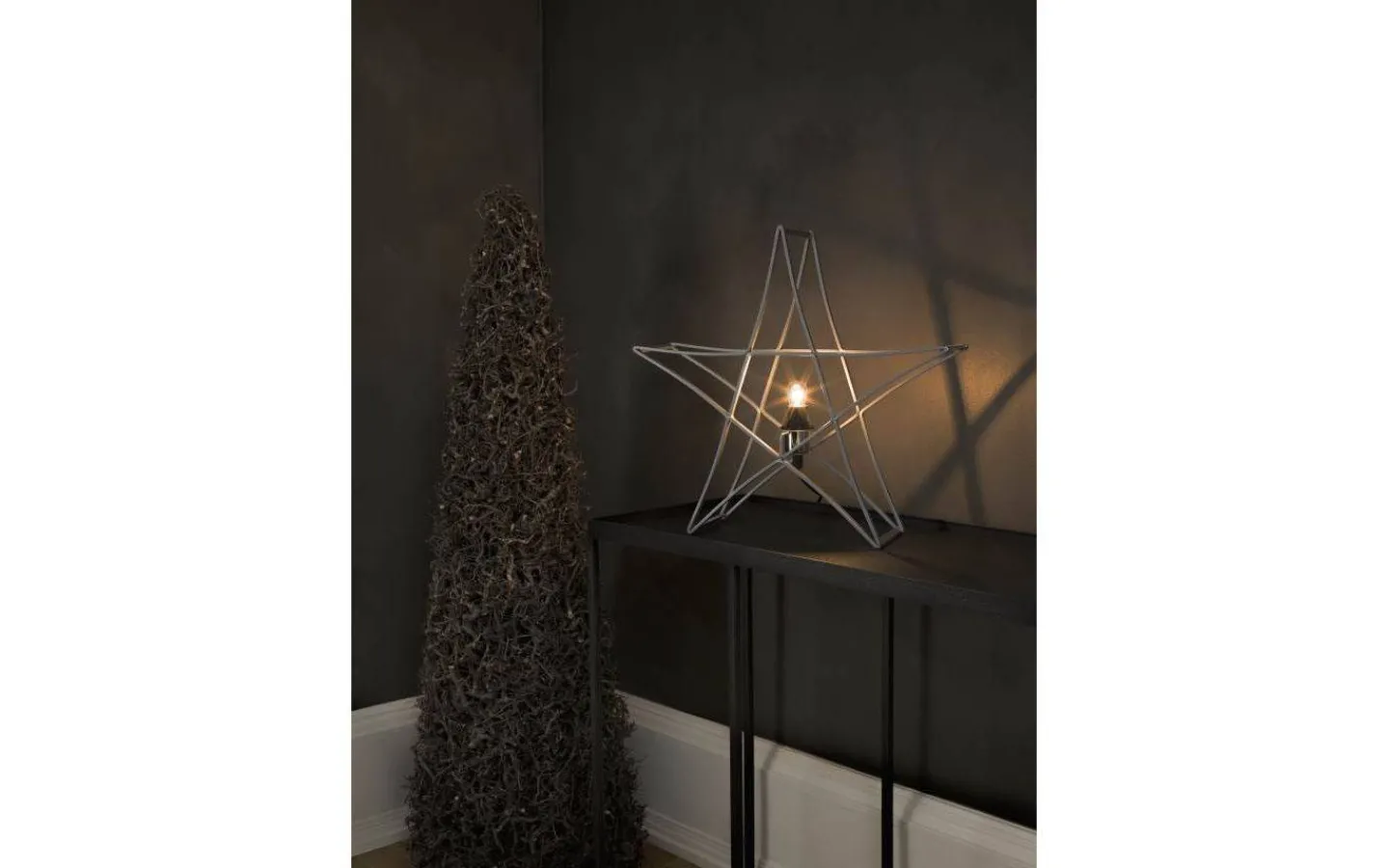 Konstsmide Stjärna Bordslampa 40cm Silver* Julpynt Inomhus