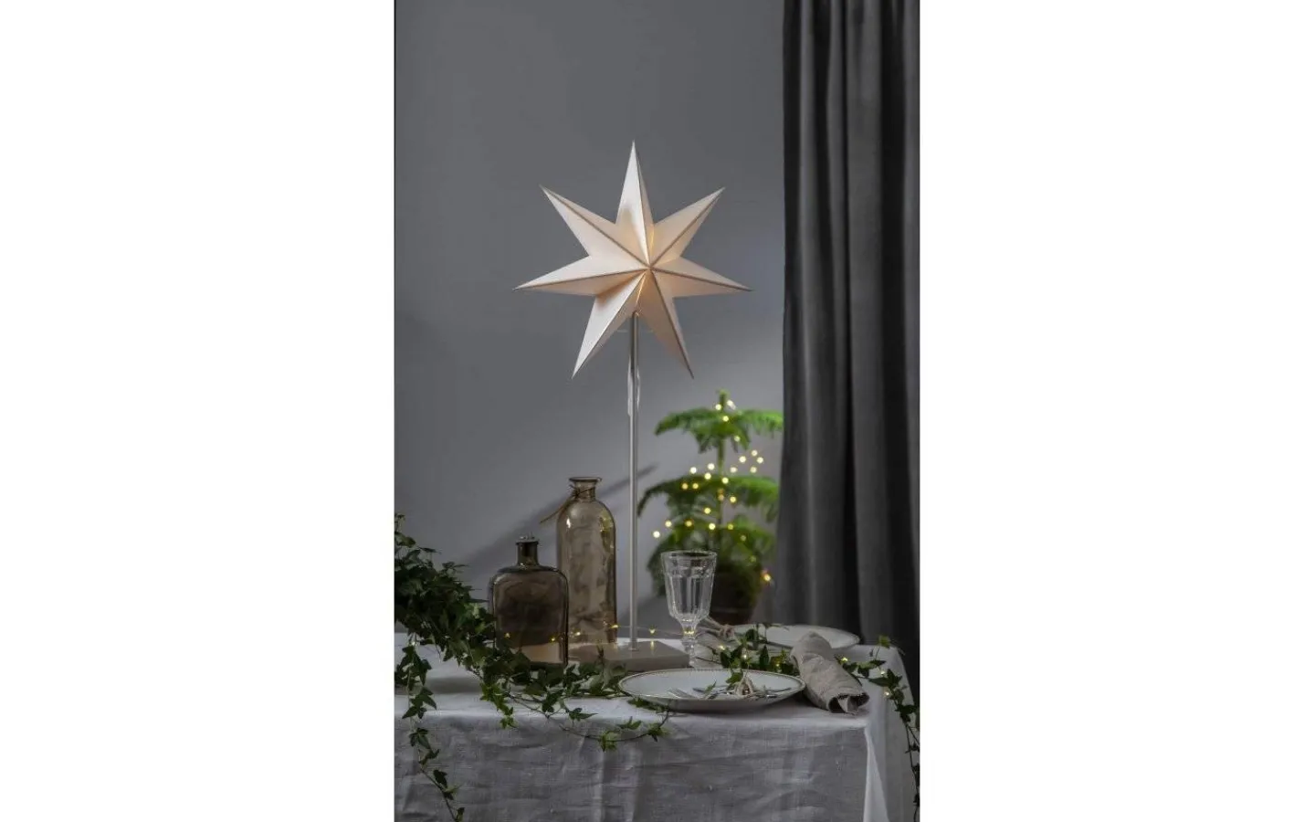 Visa Alla Julstjärnor|Julstjärnor På Fot<Star Trading Stjärna på fot Astro, Batteridriven 74cm Svart