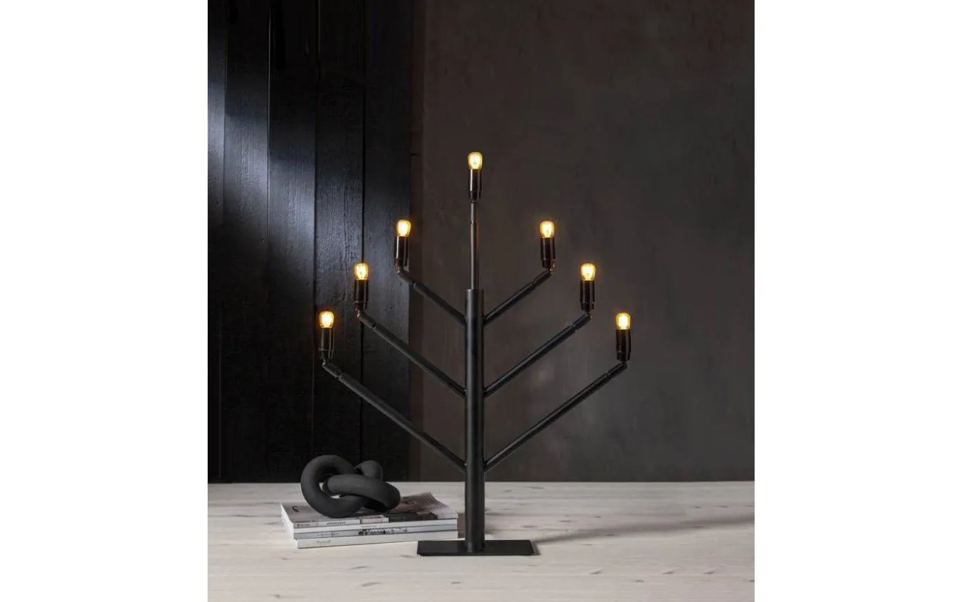 Stockholm Adventsljusstake 66cm E14 Svart