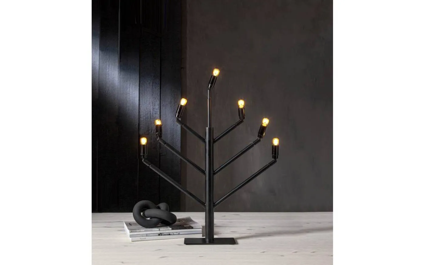 Stockholm Adventsljusstake 66cm E14 Svart