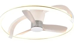 Takfläktar<Reality Stockholm Takfläkt 74cm LED matt vit