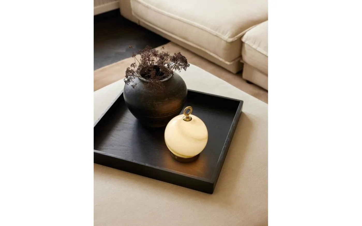 Stockholm Uppladdningsbar Bordslampa LED 3-Steg DIM Grå IP54