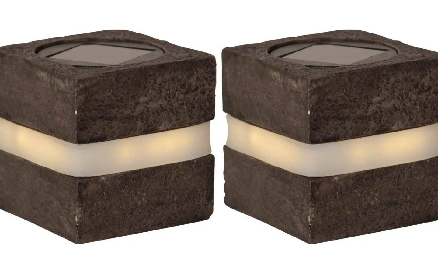 Visa Alla Solcellslampor<Star Trading Stonecube Solcellslampa 8,5cm 2-Pack Grå