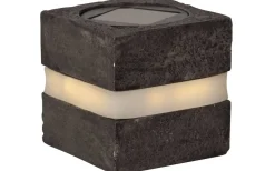 Visa Alla Solcellslampor<Star Trading Stonecube Solcellslampa 8,5cm 2-Pack Grå