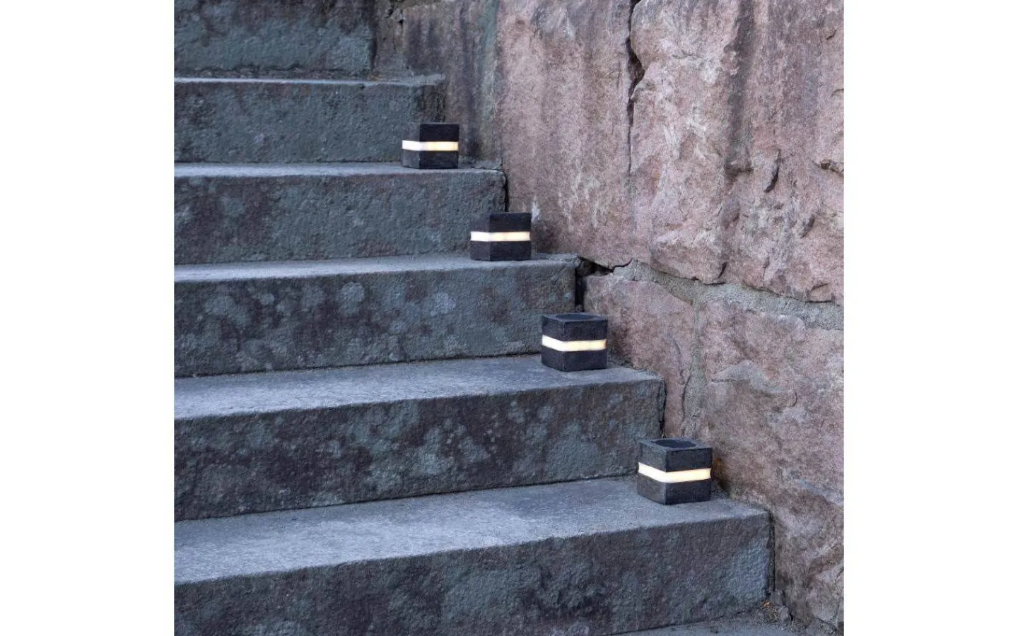 Visa Alla Solcellslampor<Star Trading Stonecube Solcellslampa 8,5cm 2-Pack Grå