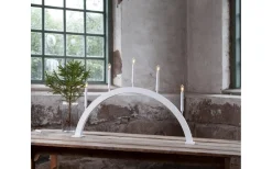 Star Trading Storm Båge Ljusstake LED Vit 59cm* Visa Alla Adventsljusstakar|Adventsljusstakar 61-120 Cm