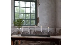 Visa Alla Adventsljusstakar|Adventsljusstakar 31-60 Cm<Star Trading Storm Ljusstake LED Grå 35cm