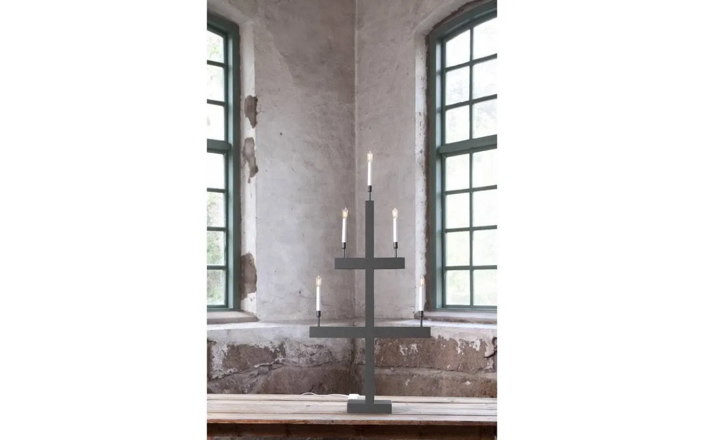 Storm Ljusstake LED Mörkgrå 118cm