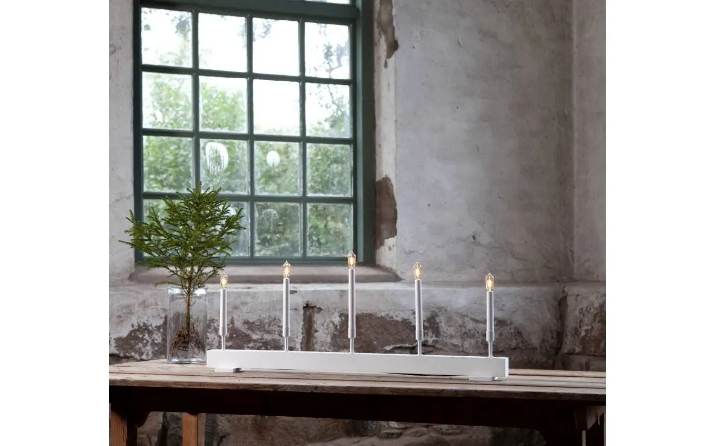 Star Trading Storm Ljusstake LED Vit 35cm* Visa Alla Adventsljusstakar|Adventsljusstakar 31-60 Cm