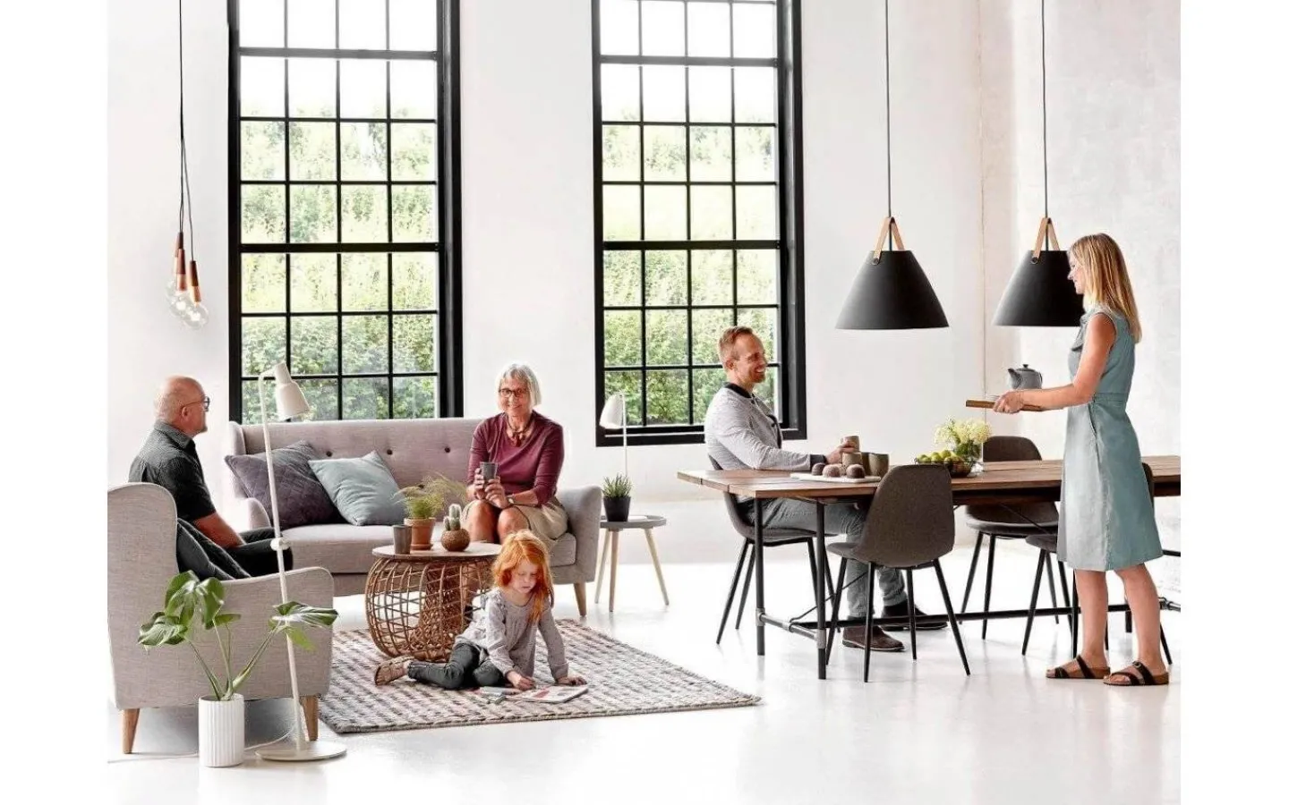 Design for the people Strap Taklampa 48cm Svart* Kök & Matplats