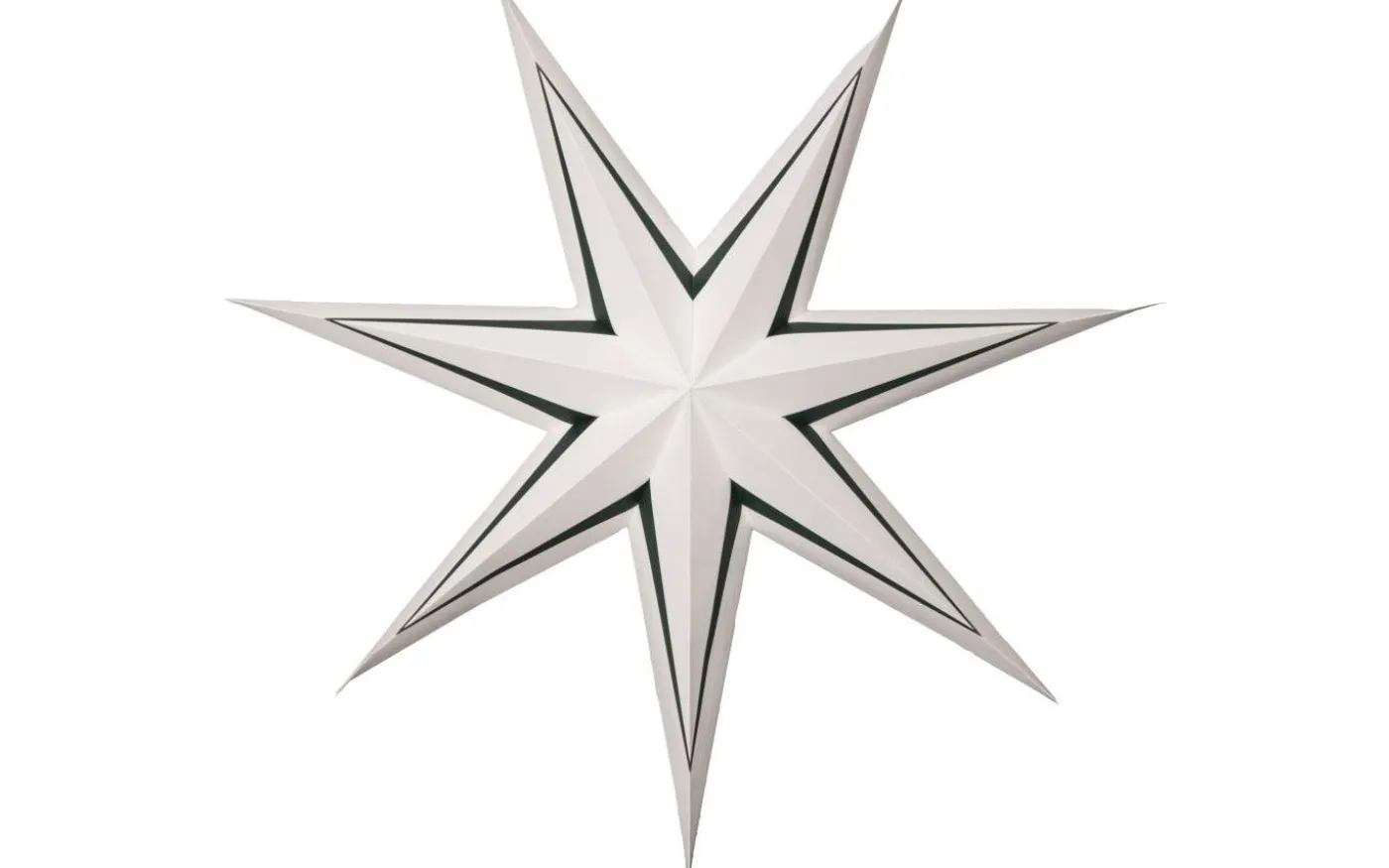 Stripe Julstjärna 77cm Vit/Grön