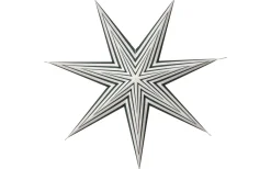 Visa Alla Julstjärnor|Julstjärnor Utan Sladd<Star Trading Stripe Julstjärna 60cm Vit/Grön