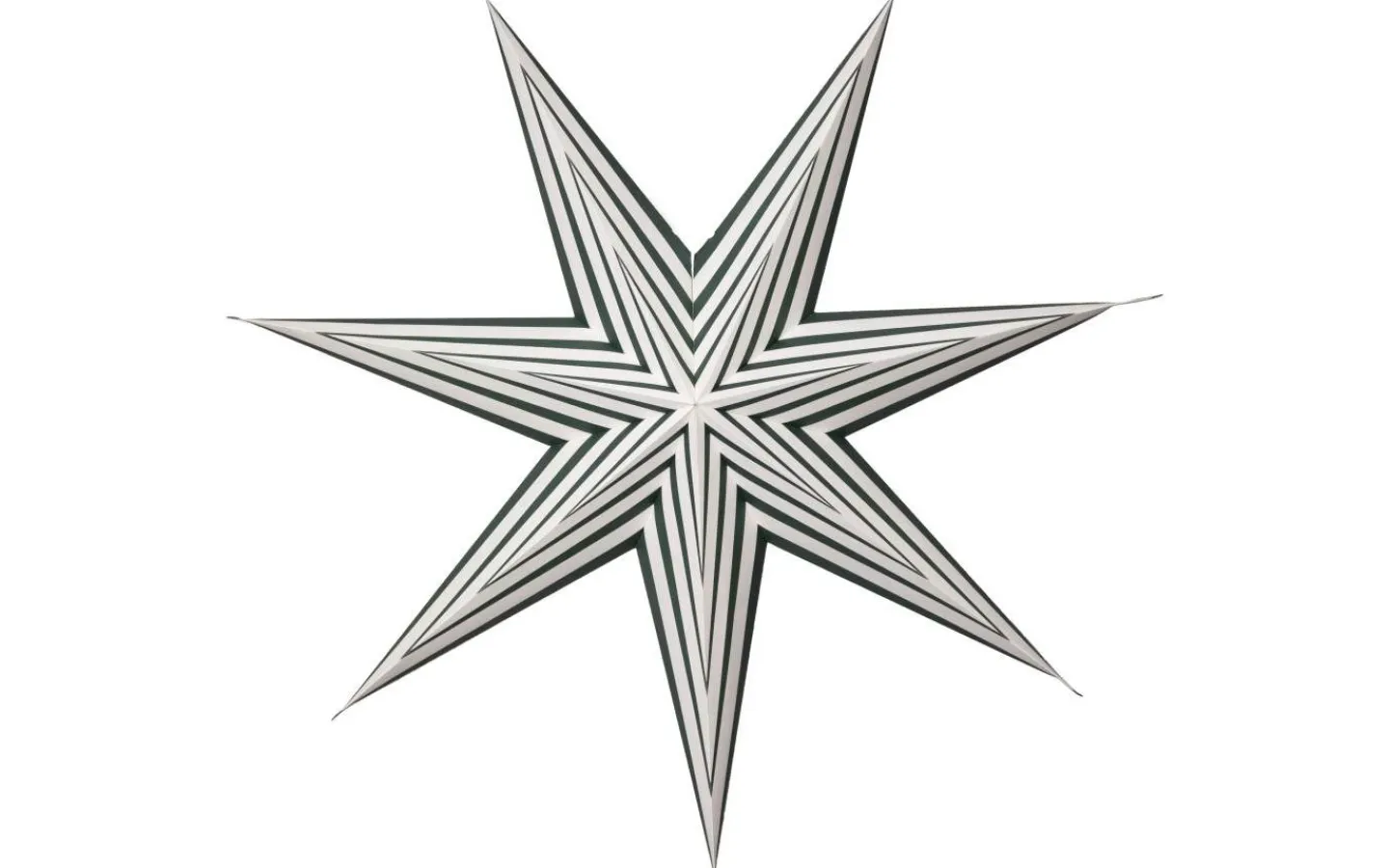 Visa Alla Julstjärnor|Julstjärnor Utan Sladd<Star Trading Stripe Julstjärna 60cm Vit/Grön