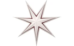 Star Trading Stripe Julstjärna 77cm Vit/Röd* Visa Alla Julstjärnor|Julstjärnor Utan Sladd