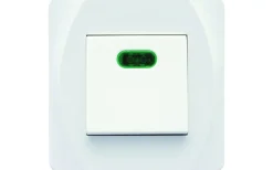 Strömbrytare Nova, Vit, 2-Pol med glimlampa