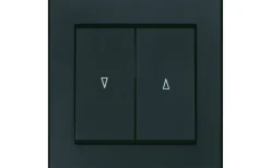 Strömbrytare Optima, Jalusi, Svart, Skruvansl.