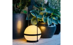 Summer Laddbar/Solcells Lykta 36cm LED 3000K Vit/Svart IP44