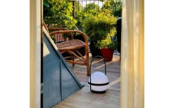 Summer Laddbar/Solcells Lykta 36cm LED 3000K Vit/Svart IP44