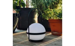 Summer Laddbar/Solcells Lykta 36cm LED 3000K Vit/Svart IP44