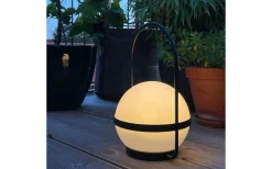 Summer Laddbar/Solcells Lykta 36cm LED 3000K Vit/Svart IP44