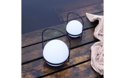 Summer Laddbar/Solcells Lykta 36cm LED 3000K Vit/Svart IP44