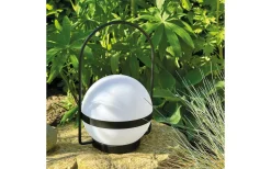 Summer Laddbar/Solcells Lykta 26cm LED 3000K Vit/Svart IP44