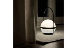 Summer Laddbar/Solcells Lykta 26cm LED 3000K Vit/Svart IP44